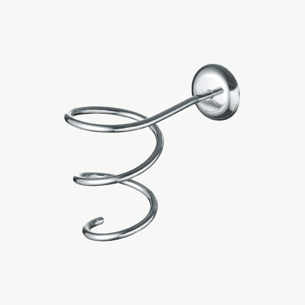 Hairdryer holder spiral