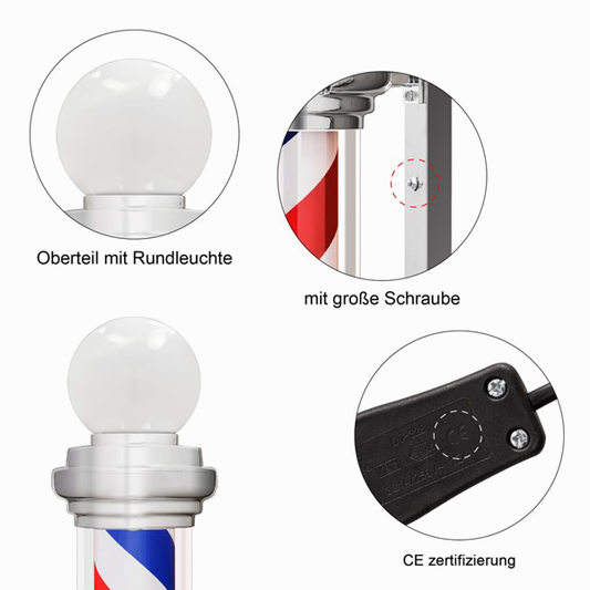 Led barber pole light ball barber pole hairdresser salon light
