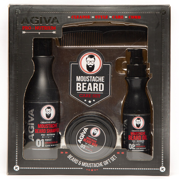 Coffret d'huiles à barbe AGIVA Pro-Nutrium