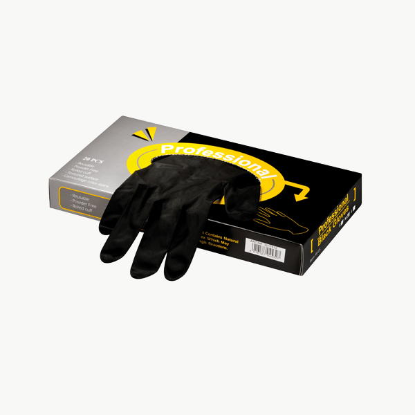 Gants en latex Professional Noir petit