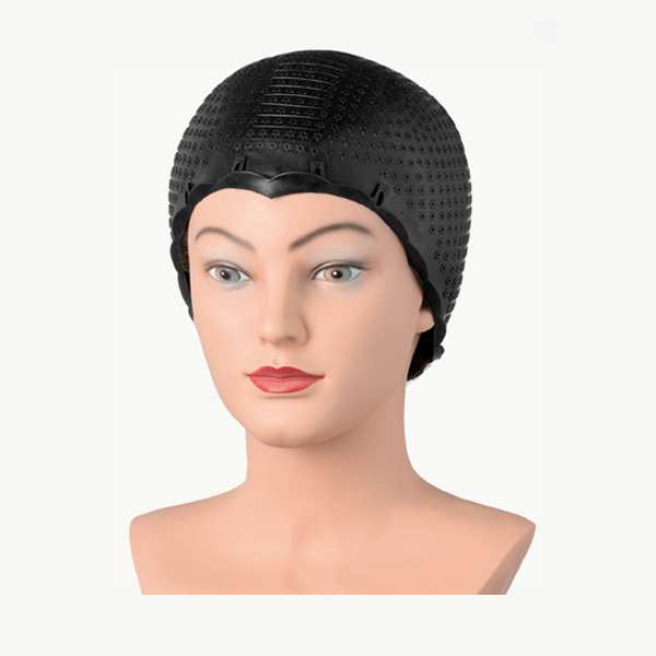 Comair Strähnenhaube Latex, schwarz